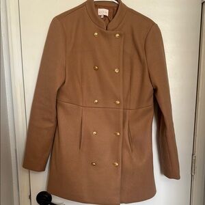 Entro Camel Double-Breasted Coat